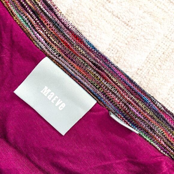Maeve Wynne Rainbow Stretch Knit Midi Skrit - Picture 4 of 6